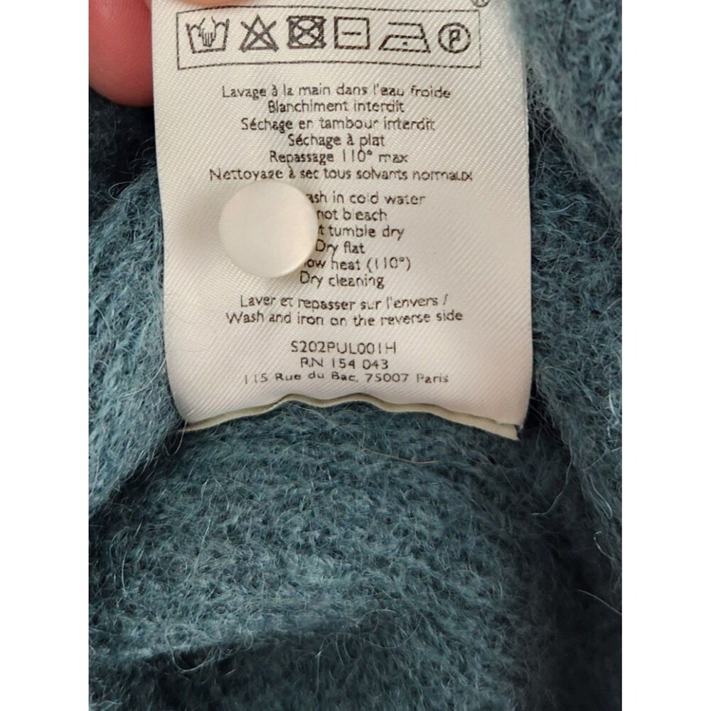Sézane Gaspard Cardigan Sage Green Mohair Alpaca Blend Knit Sweater Small - Picture 8 of 8